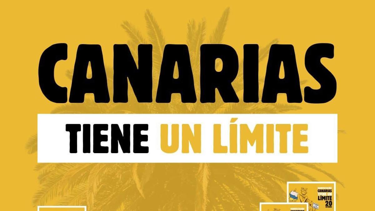 Cartel de las manifestaciones 'Canarias tiene un límite' deel 20 de octubre de 2024
