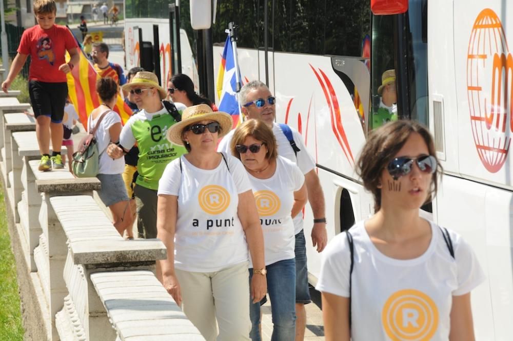 L'arribada dels participants a la Diada de Berga