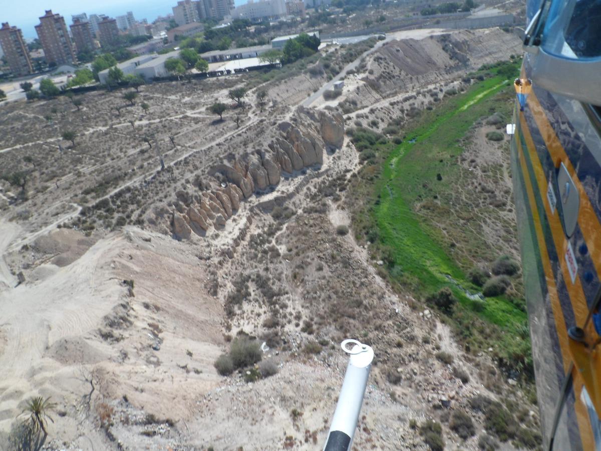 El río Seco a su paso por El Campello, en cuyo entorno se ubica la finca involucrada en la investigación