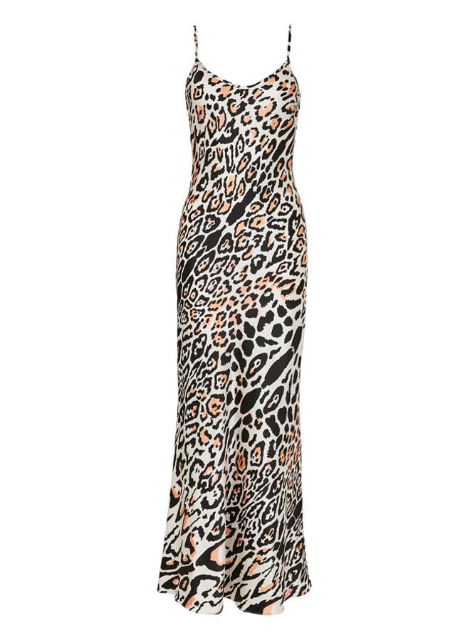 Vestido lencero con 'animal print', de Temperley London