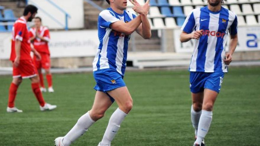 Celebració del gol local.