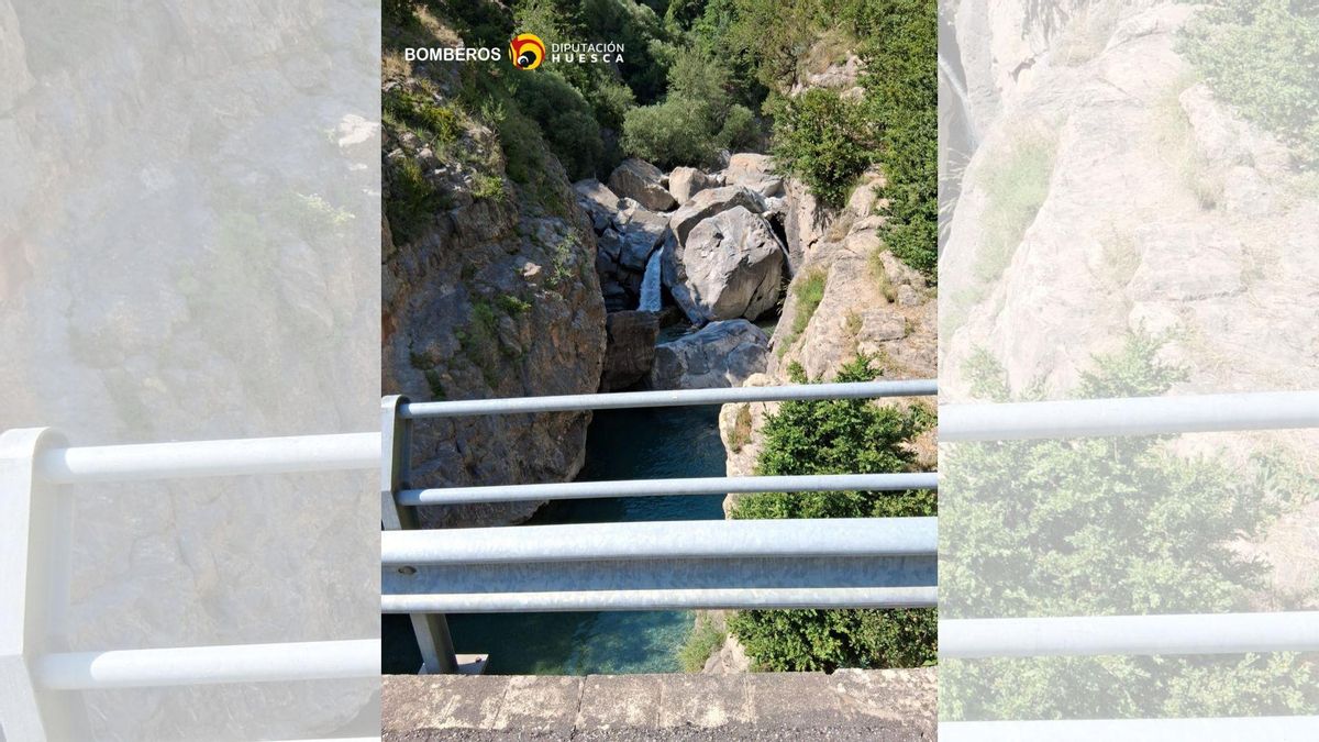 La zona donde ha muerto el estadounidense en el río Cinca