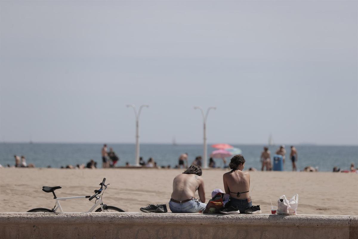 Bañistas en la playa