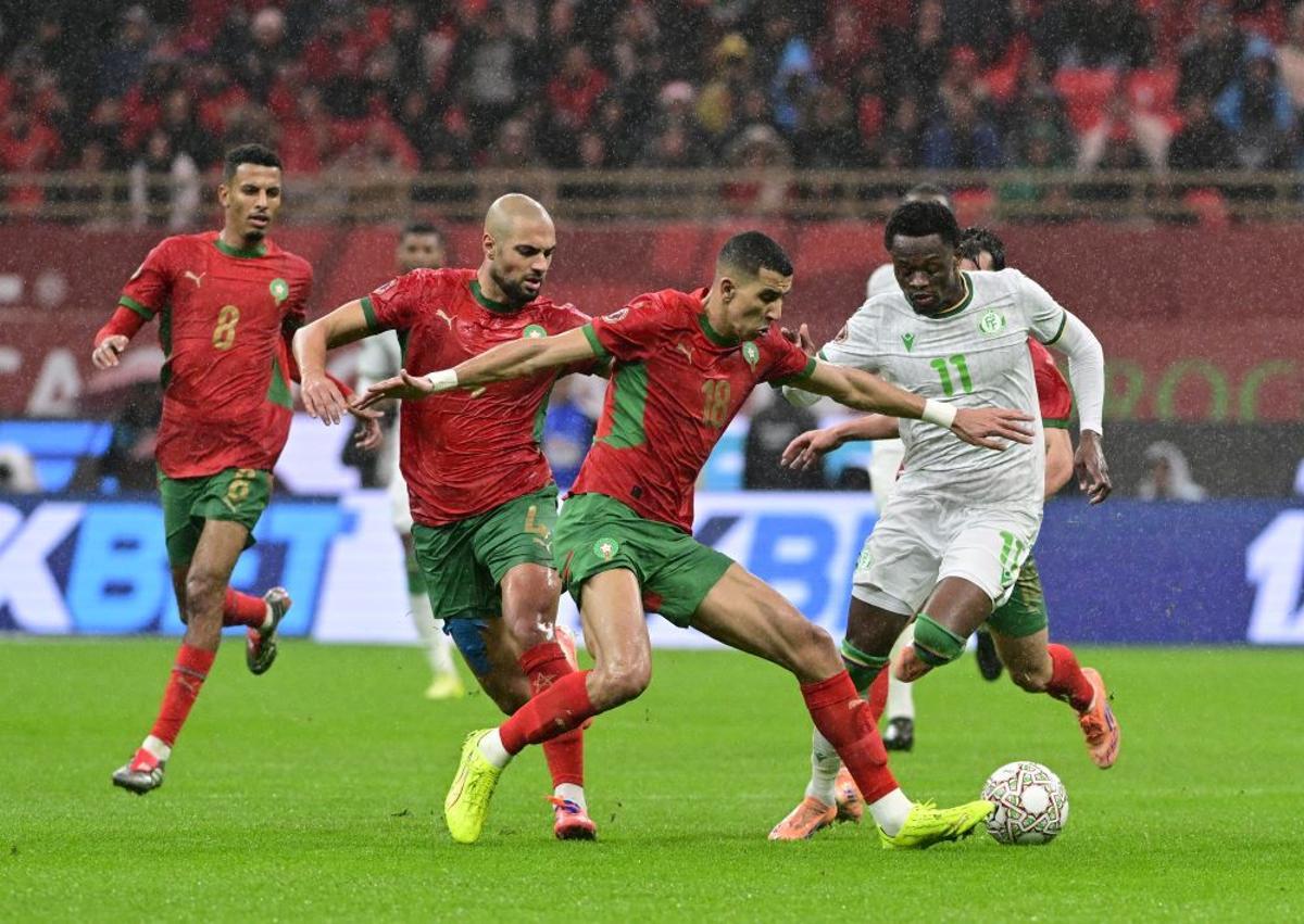 El Yamiq, en el partido con Marruecos ante Comoras en la Copa de África.