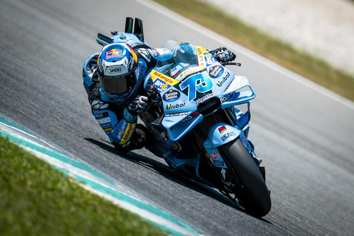 Àlex Márquez durante el simulacro de carrera al 'sprint' que realizó ayer en Sepang (Malasia).