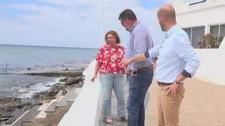 San Bartolomé termina la reparación de los destrozos que causó el temporal de mar en la avenida de Playa Honda