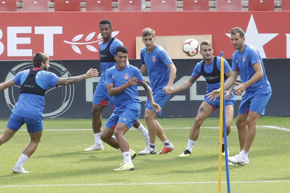 Darrer entrenament del Girona abans del partit contra el Reial Madrid