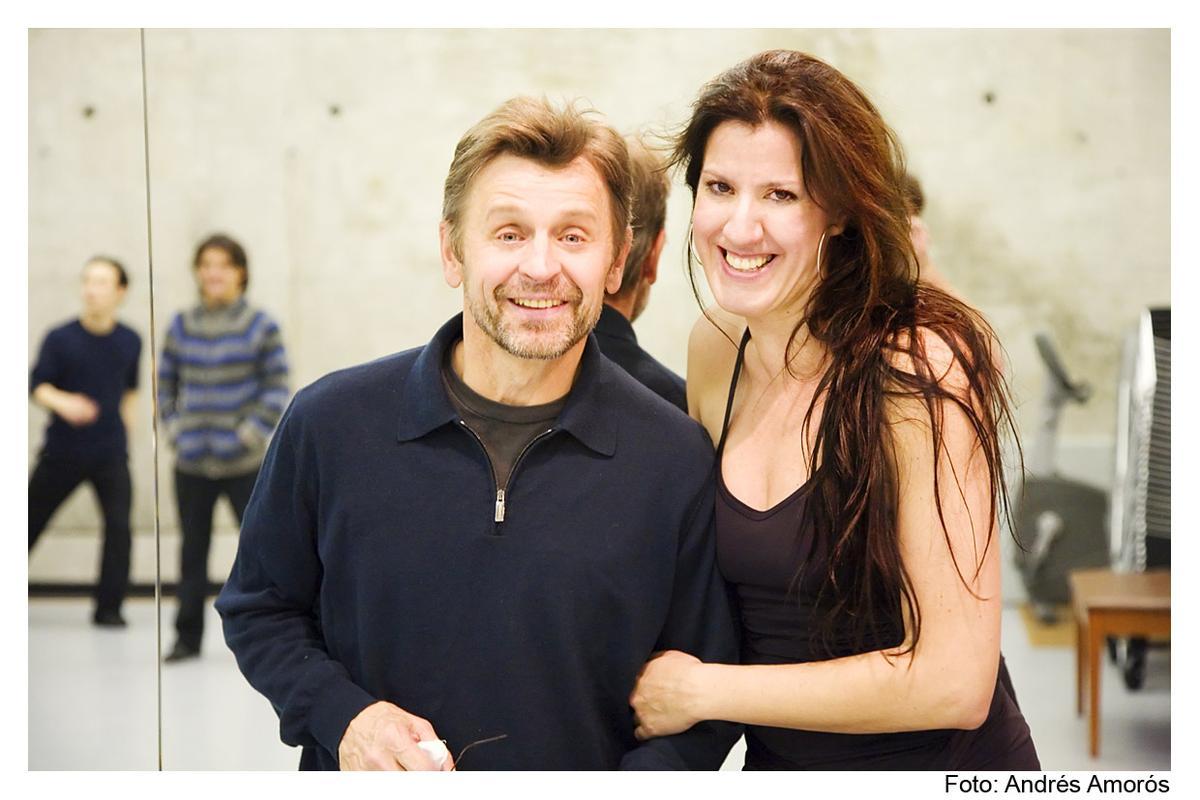 El bailarín Mikhail Baryshnikov junto a María Pagés en Nueva York.