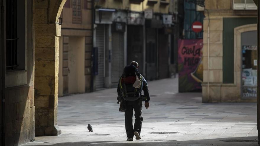 Las calles de Oviedo, vacías