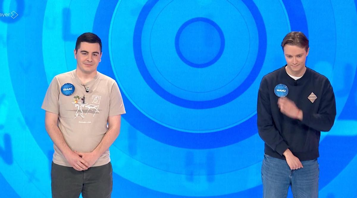 Isaac y Manu se enfrentan en la silla azul de Pasapalabra, la única prueba que implica una eliminación directa.