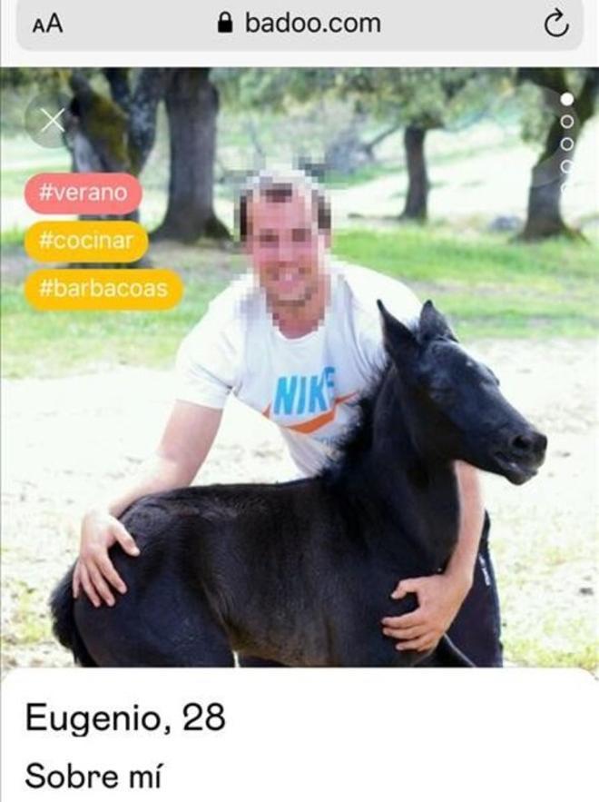 Perfil de Badoo de Eugenio Delgado, detenido por el crimen de Manuela Chavero en Monesterio (Badajoz).