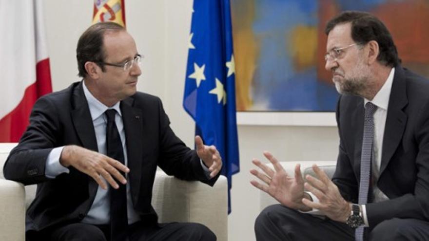 Rajoy recibe a Hollande en La Moncloa