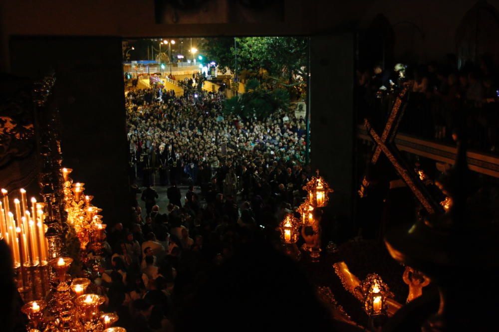 Las imágenes de la cofradía de la Esperanza, la última hermandad en salir en el Jueves Santo de la Semana Santa de Málaga