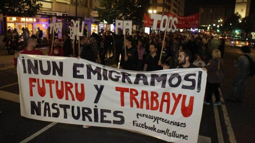 Una manifestación de parados.