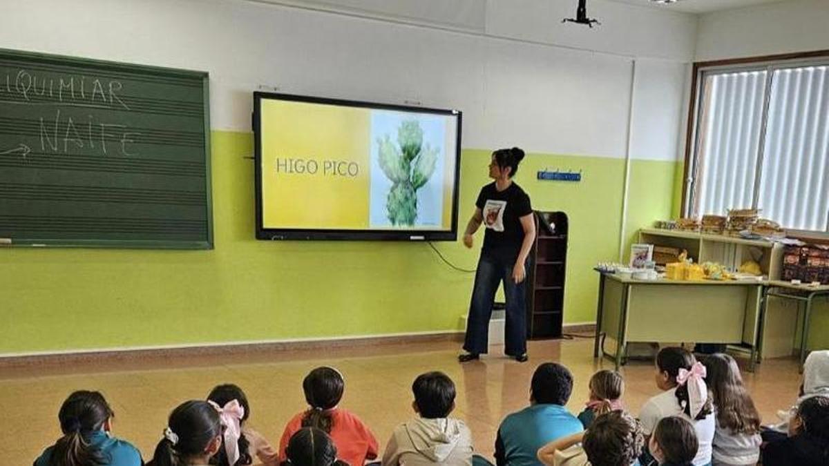 Niños y niñas participando en el proyecto educativo 'Dímelo en Canario'