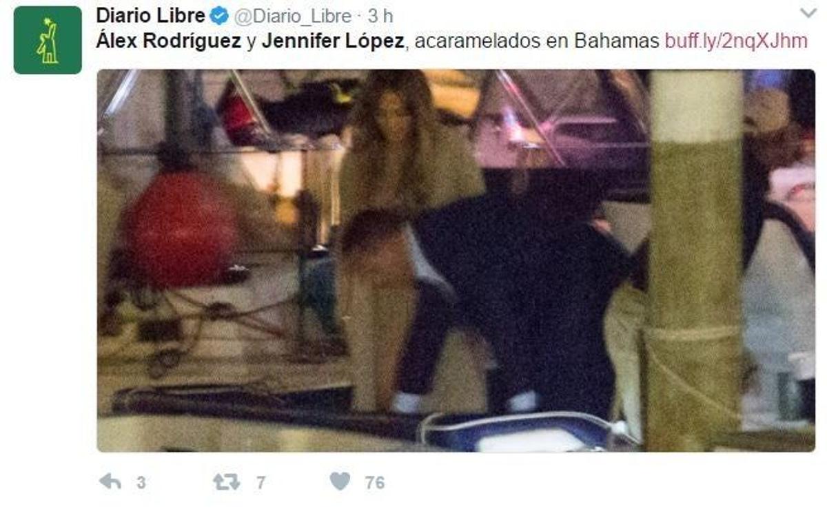 Jennifer Lopez y Alex Rodríguez en Bahamas