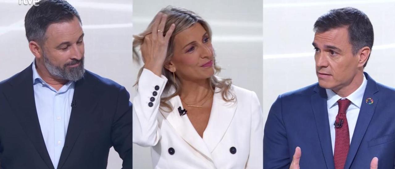 Abascal, Díaz y Sánchez (‘Debate’, TVE).