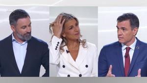 Abascal, Díaz y Sánchez (‘Debate’, TVE).