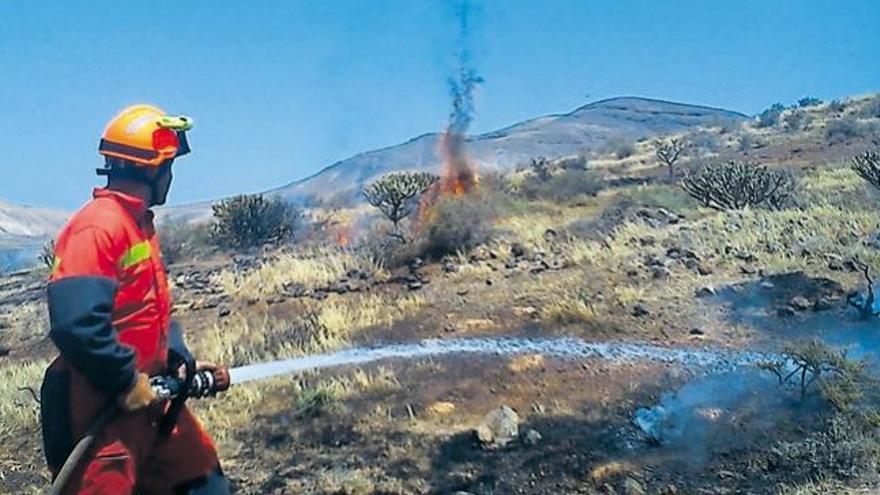 El viento convierte una quema de rastrojos en un fuego