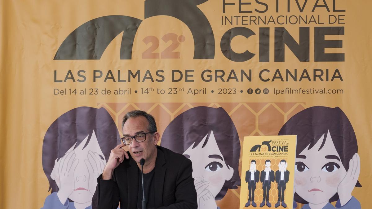 Luis Miranda, director de la 22º edición del Festival de Cine de Las Palmas de Gran Canaria, durante la presentación.