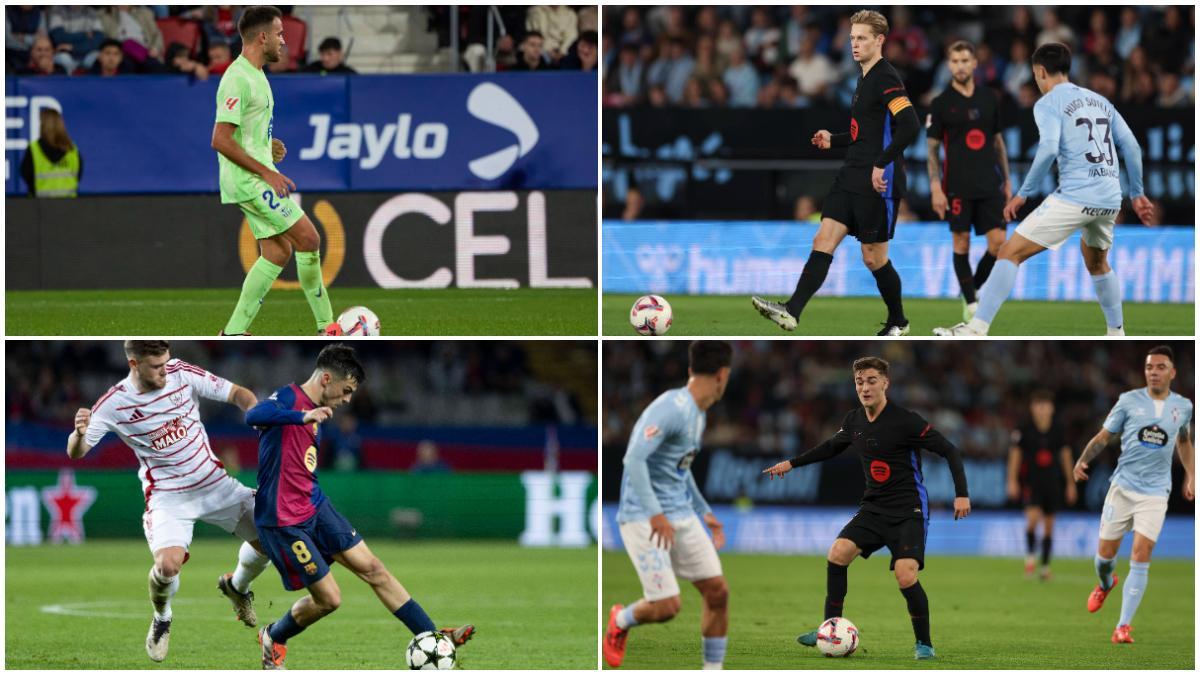 Eric Garcia, Frenkie de Jong, Pedri y Gavi, los candidatos a jugar en el mediocentro