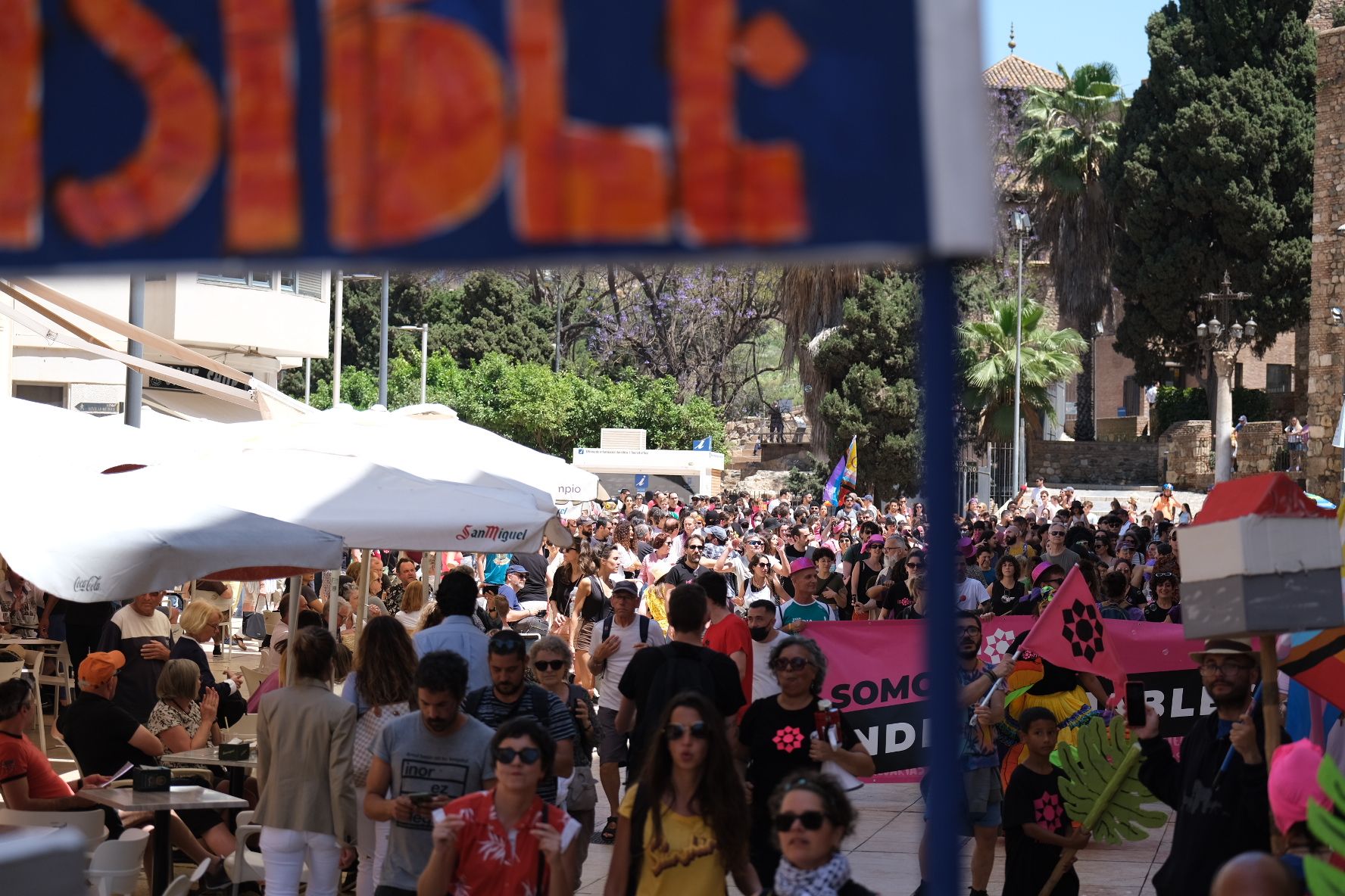 Manifestación de La Invisible contra su desalojo