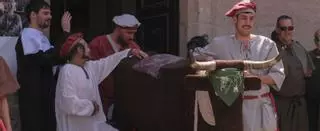 A recreación que lembra a orixe da Festa do Boi de Allariz