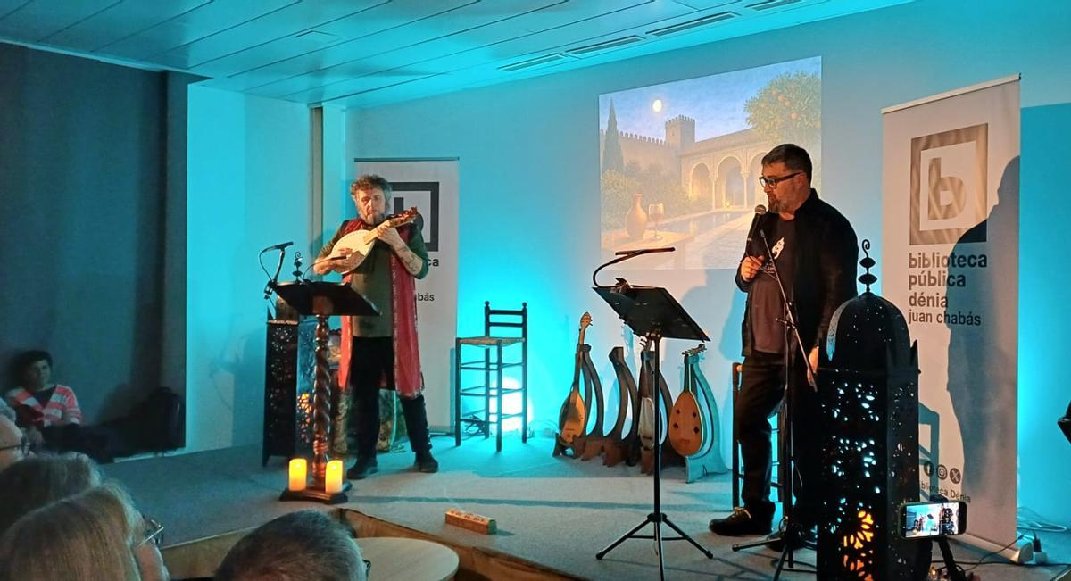 El músico Jota Martínez y el poeta Joan Femenia