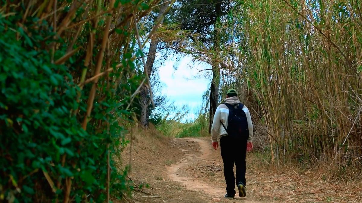 Una imagen del sendero del barranc de l'Horteta