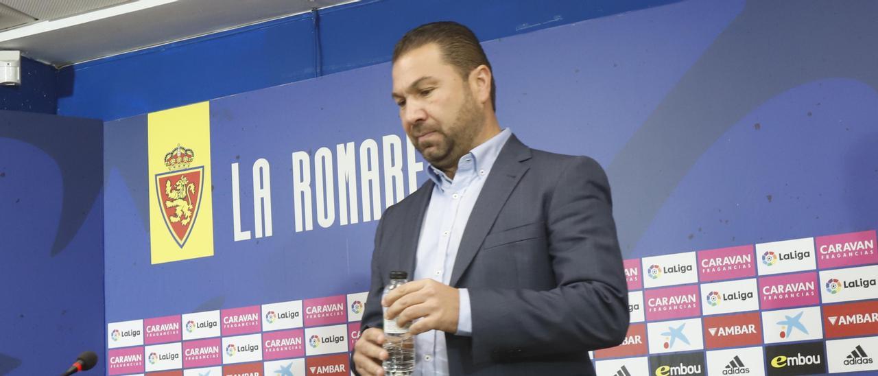 Juan Carlos Cordero, en su presentación con el Real Zaragoza.