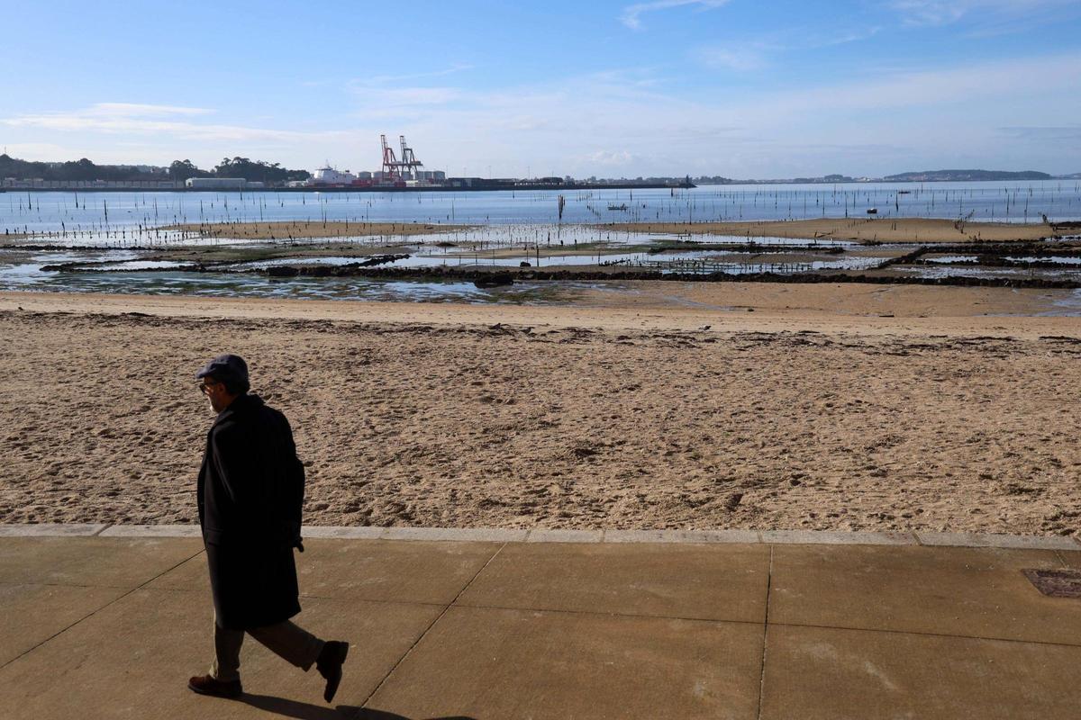 La ría asiste a las primeras "mareas vivas" del año.