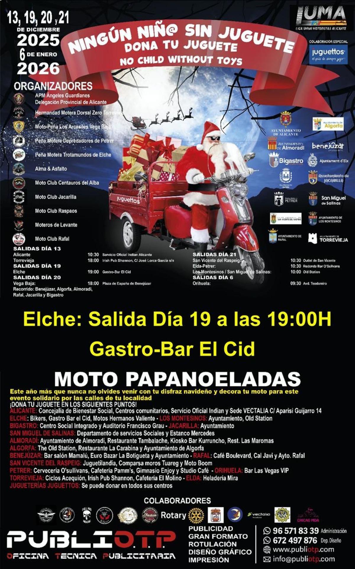 Cartel de la "Papanoelada" que recorrerá Elche este viernes