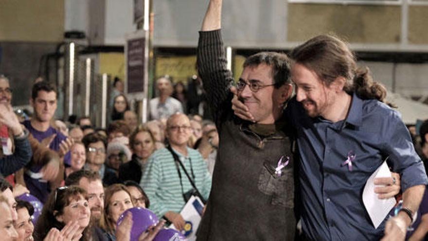 Pablo Iglesias, con Juan Carlos Monedero.