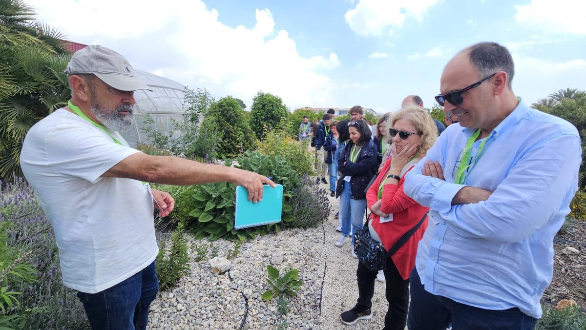 Visita a la isla de biodiversidad de la Estación Experimental en unas jornadas técnicas