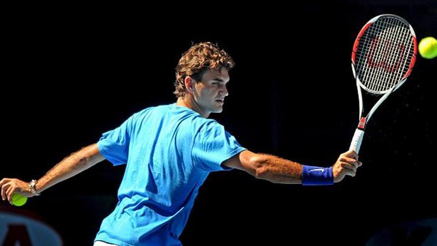 El suizo Roger Federer en acción.