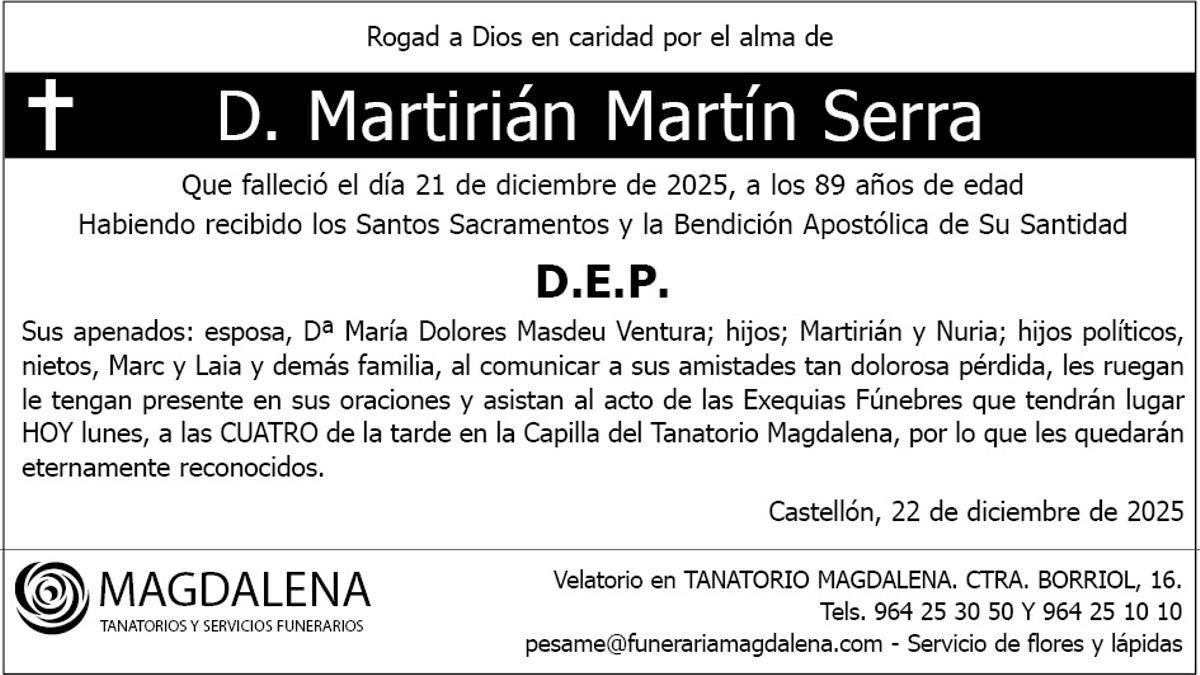 D. Martirián Martín Serra