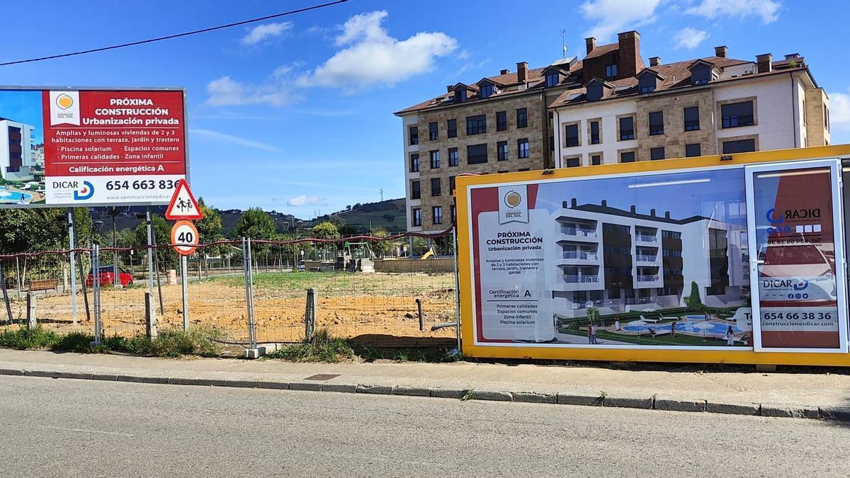 Nueva promoción de pisos en Lugo de Llanera, actualmente en construcción.