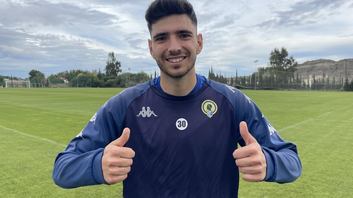 Dani Marín, tras el entrenamiento del miércoles en Fontcalent