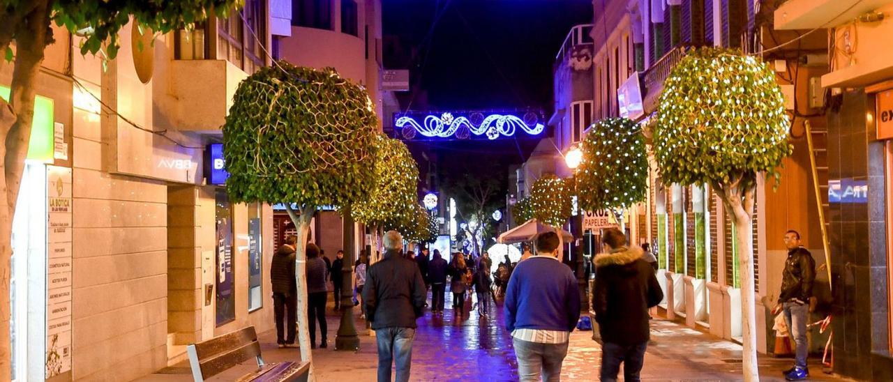 Encendido de las luces navideñas en el casco de San Gregorio el año pasado.