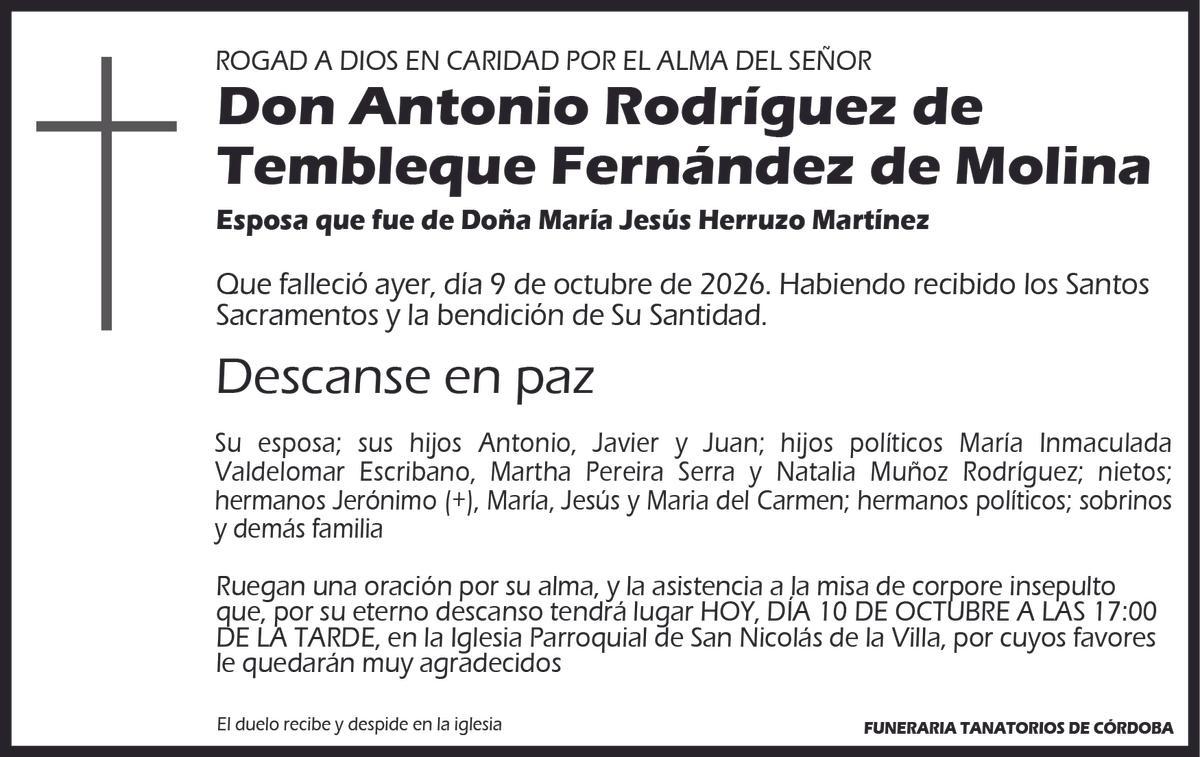Antonio Rodríguez de Tembleque Fernández de Molina