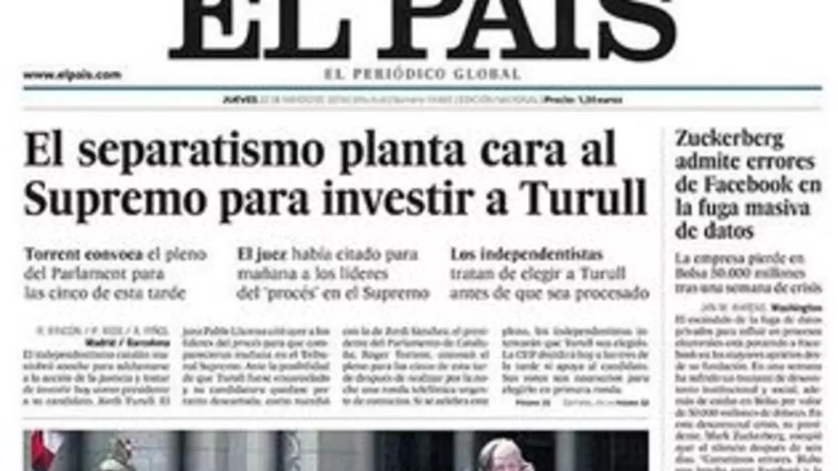 Del juez Llarena, que desatasca la investidura y las notas de Cifuentes