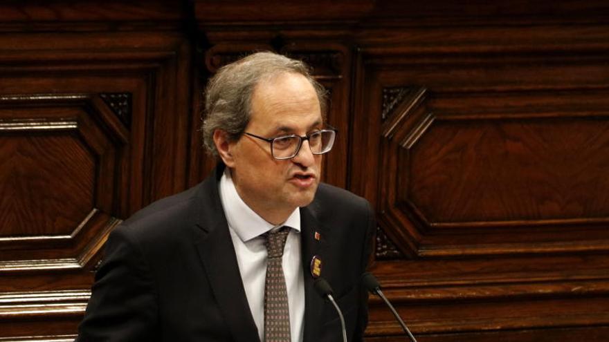 Quim Torra, al Parlament de Catalunya