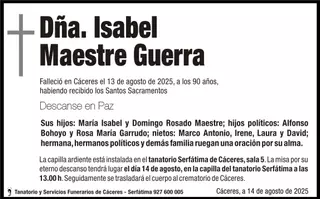 Dña. Isabel Maestre Guerra