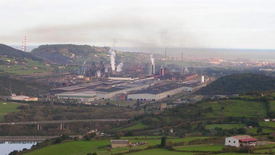 Instalaciones de Arcelor Mittal en Veriña.