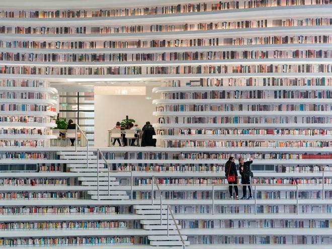 Estanterías Biblioteca Tianjin Binhai