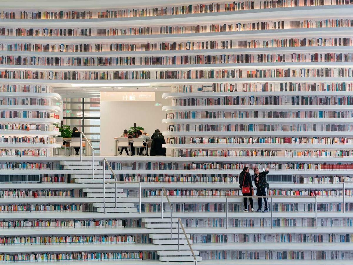 Estanterías Biblioteca Tianjin Binhai