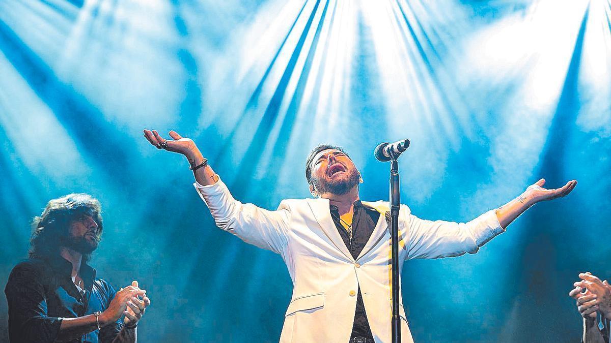 Miguel Poveda, durante la edición 2021 de ‘El cante de las minas’.