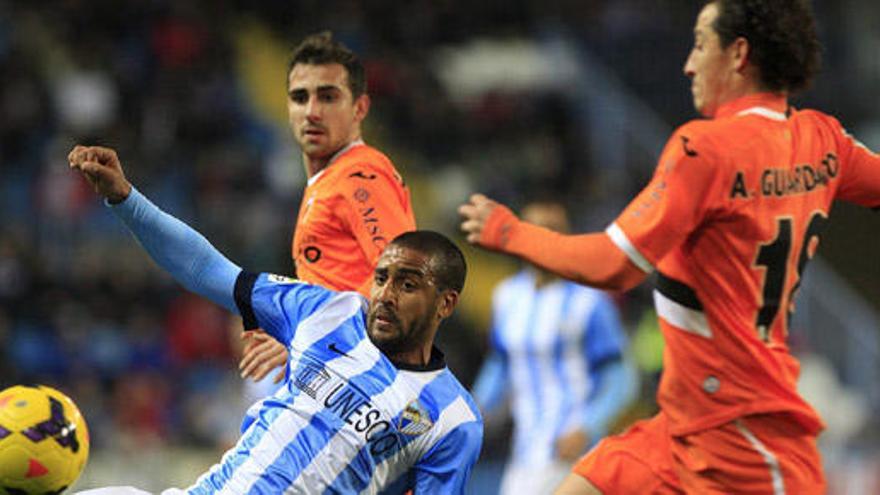 Imagen del partido Málaga-Valencia.