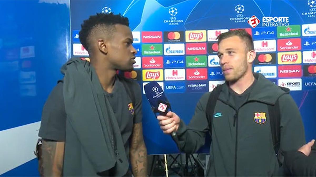 Arthur se convierte en periodista y entrevista a Semedo tras empatar en Nápoles