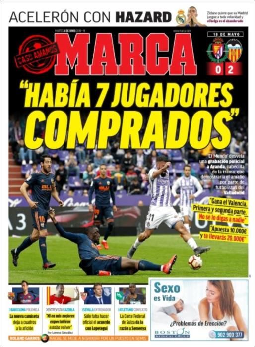 Portada MARCA martes 4 de junio de 2019.